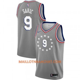 Maillot NBA Philadelphia 76ers Dario Saric 9 2018-19 Nike City Edition Gris Swingman - Homme